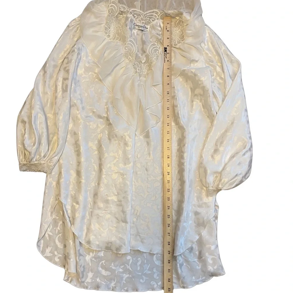 Christian Dior vintage Union Made in USA floral/paisley print/ Small night shirt - Picture 13 of 16